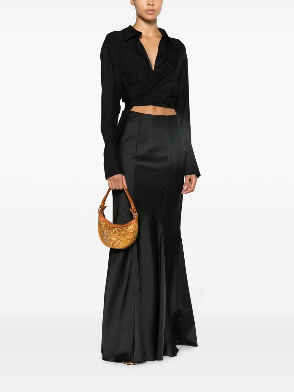 Versace Repeat crystal-embellished shoulder bag