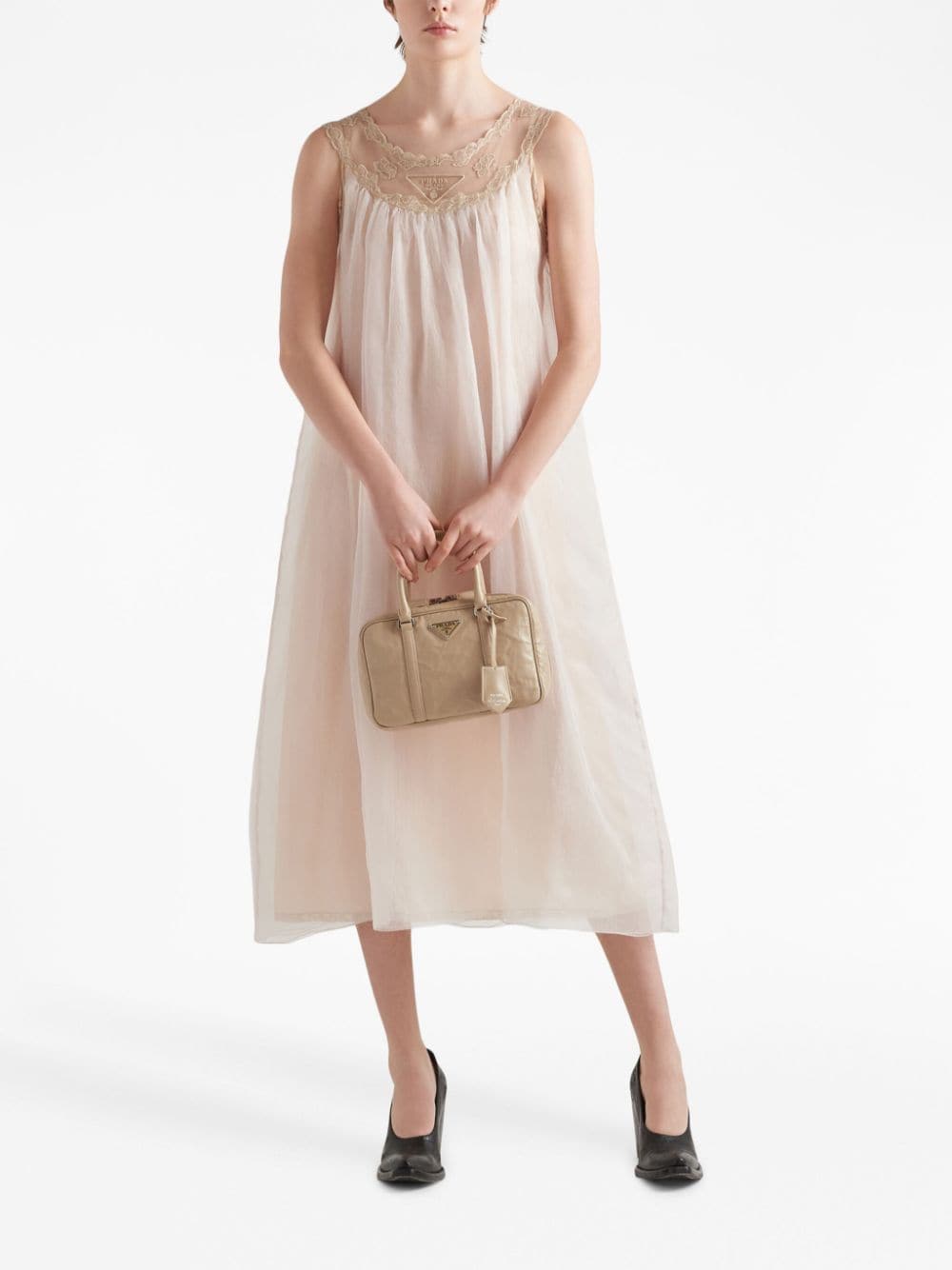 Pra*a medium leather tote bag