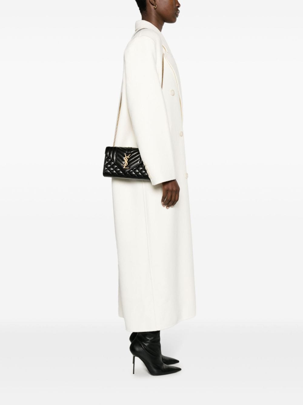 Saint Laurent small Envelope quilted shoulder bag