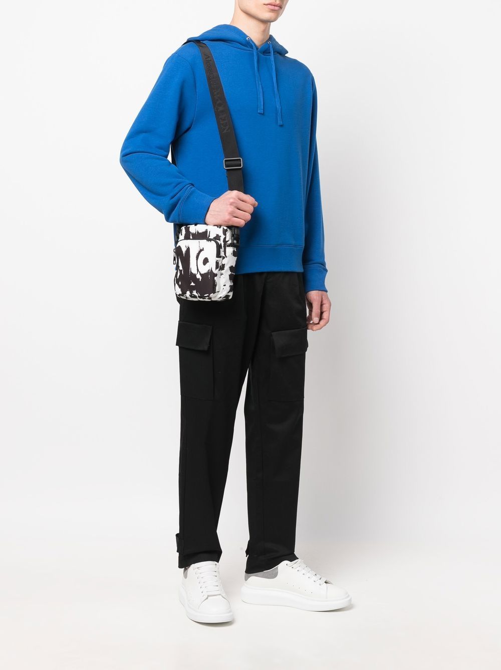 Alexander McQueen Graffiti-print mini messenger bag