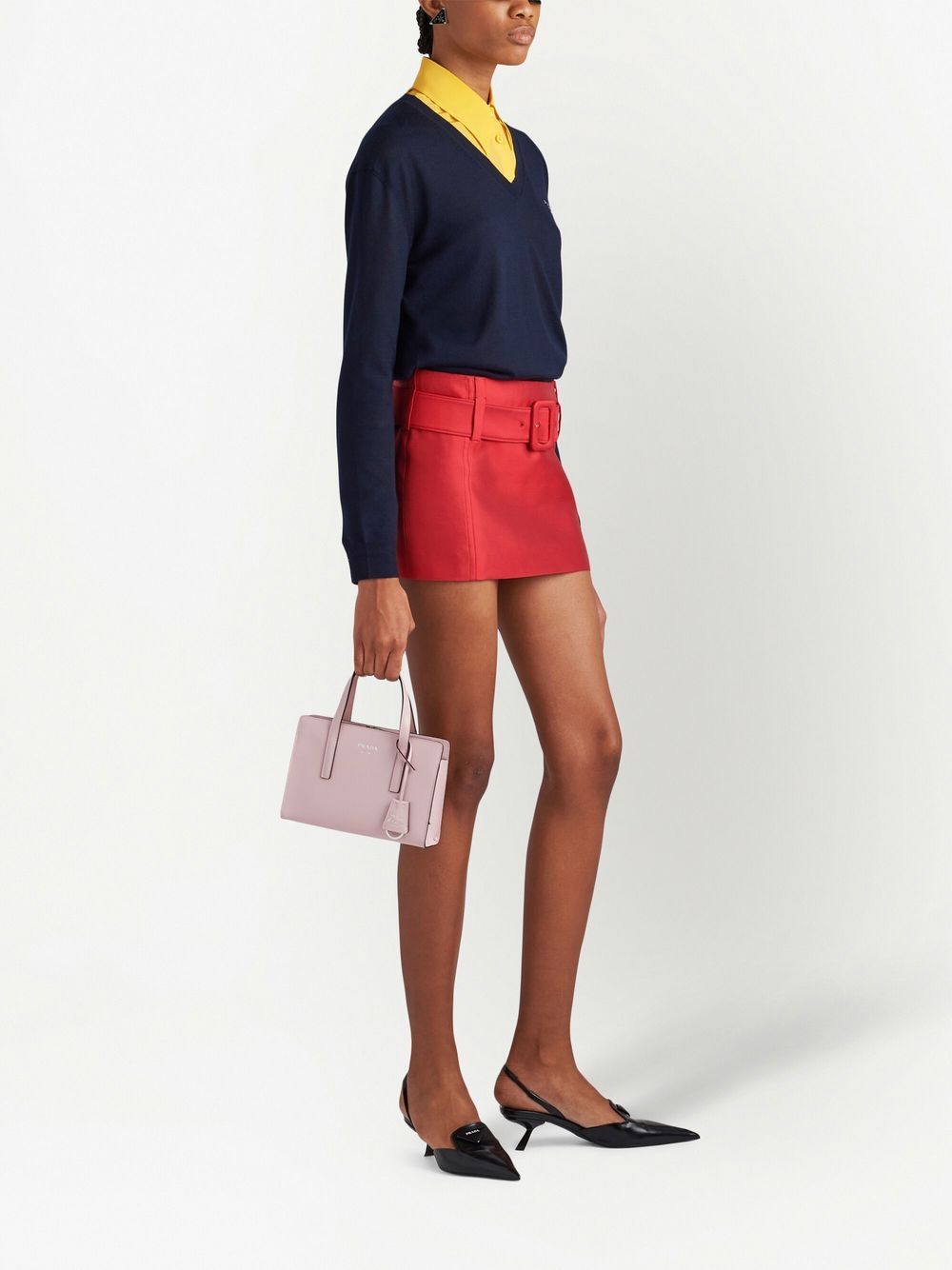 Pra*a re-edition 1995 brushed-leather mini handbag