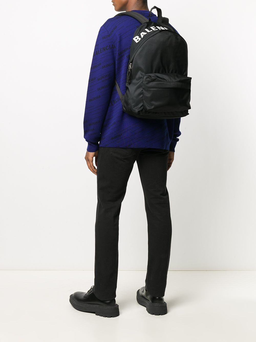 Ba*len*cia*ga wheel logo-print backpack