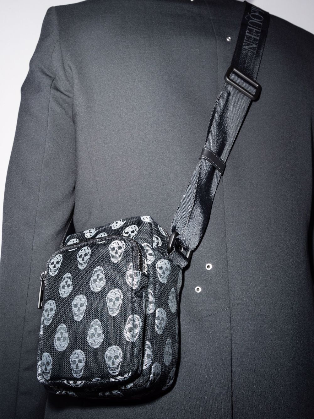 Alexander McQueen skull-print messenger bag