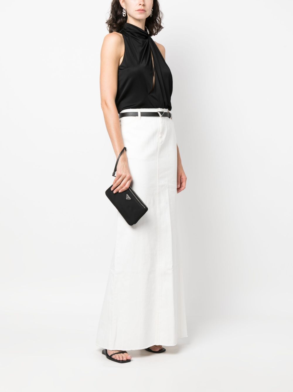 Pra*a re-nylon partitioned clutch