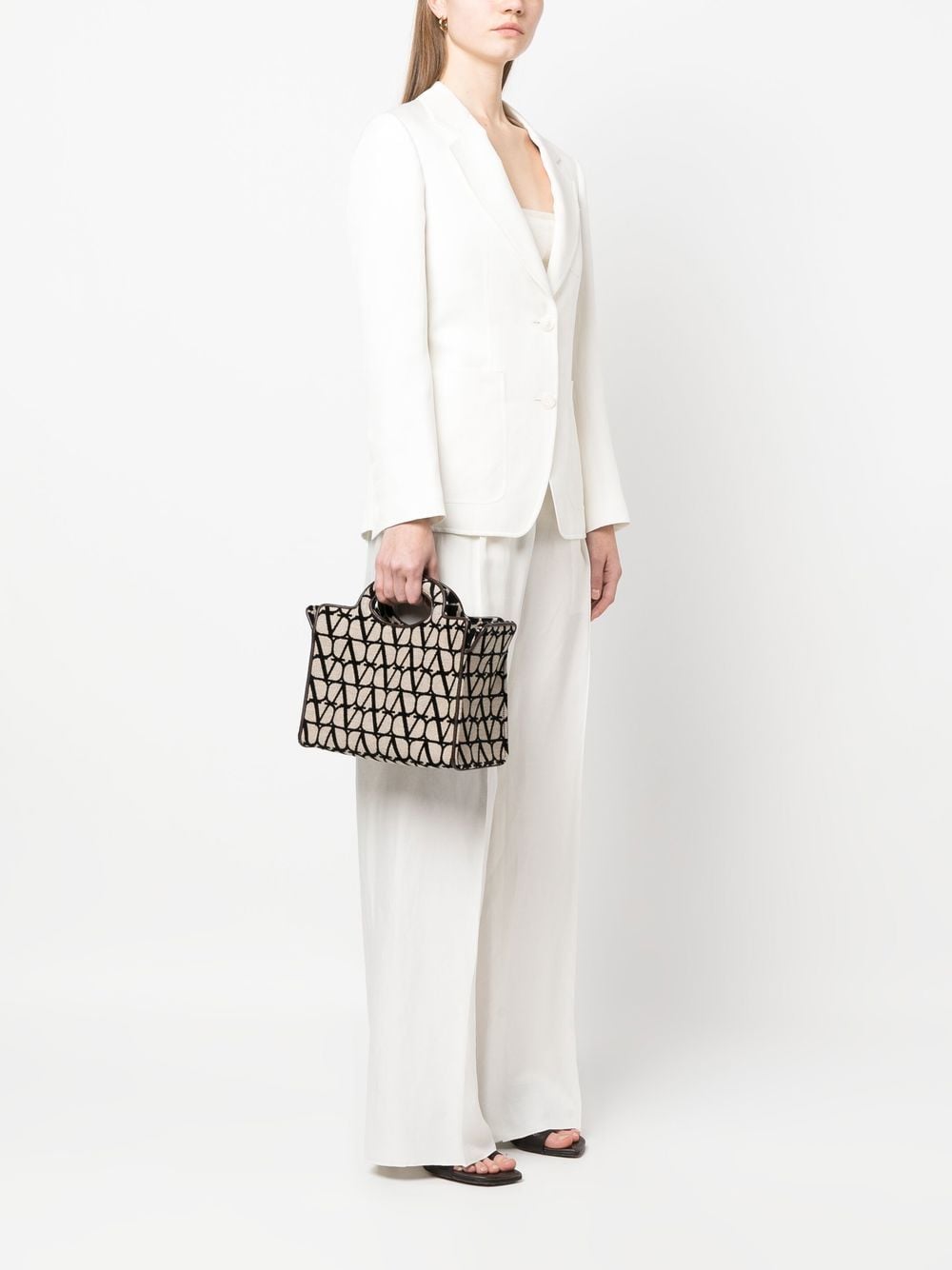 Valentino Garavani Le Troisième Toile Iconographe leather tote bag