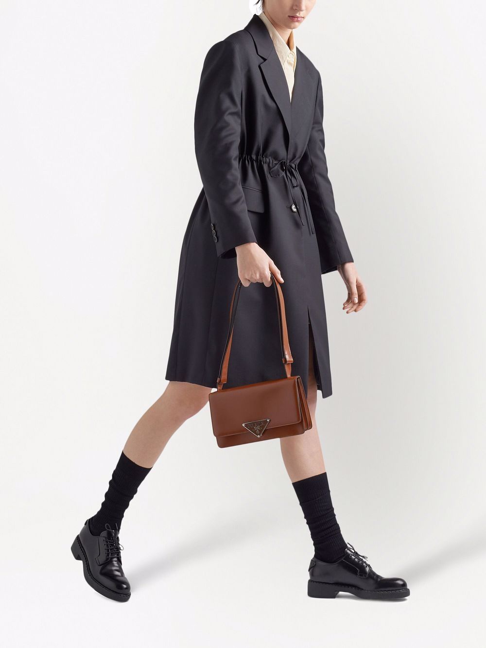 Pra*a emblème triangle-logo leather shoulder bag