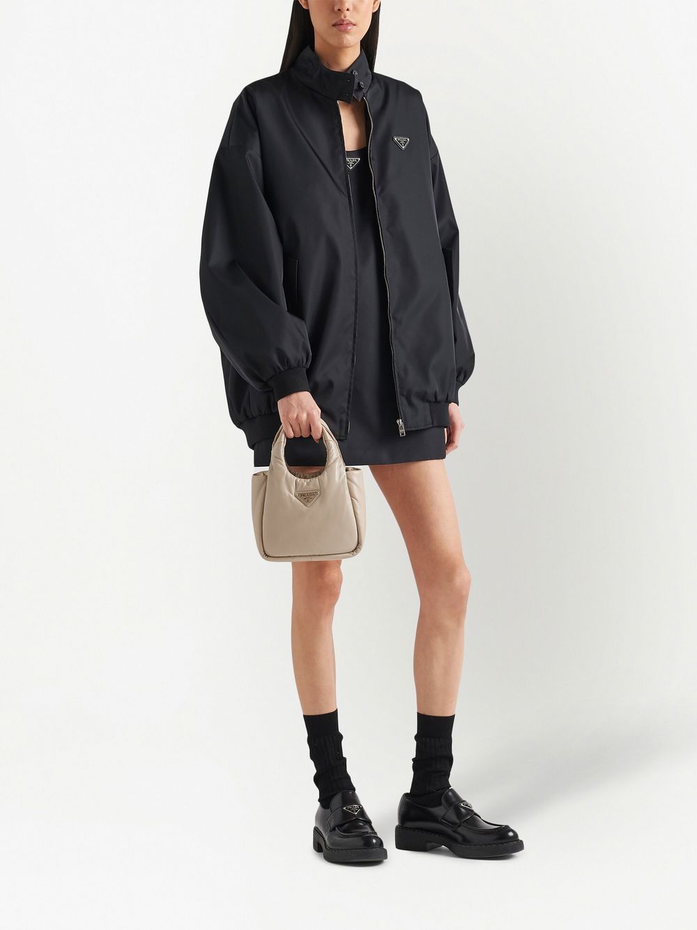 Pra*a small padded nappa-leather bag