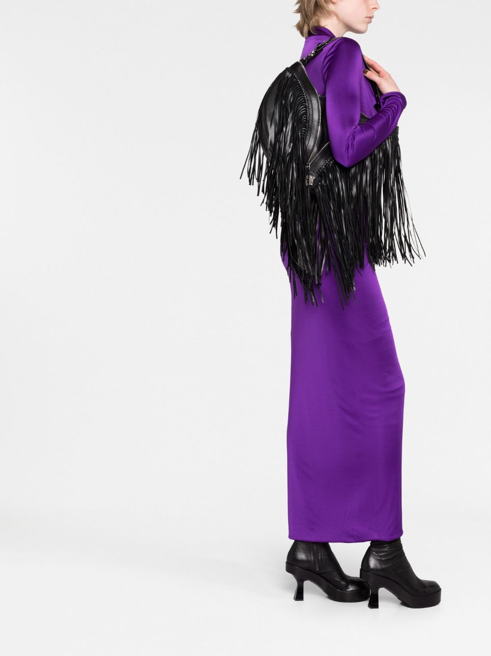 Versace Repeat fringed shoulder bag