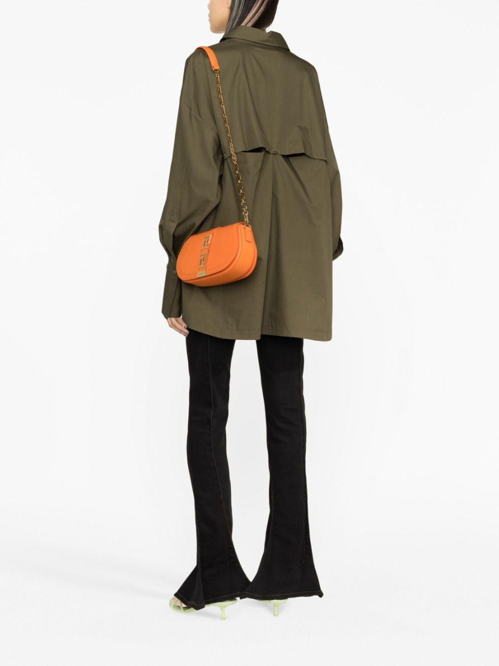 Versace Greca Goddess leather shoulder bag