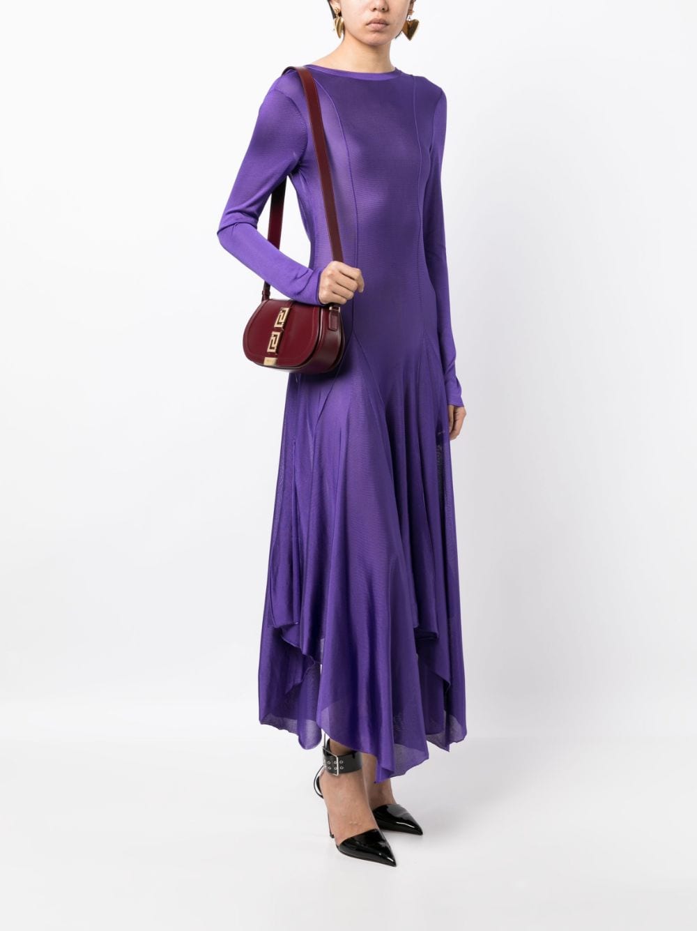 Versace Greca Goddess leather shoulder bag