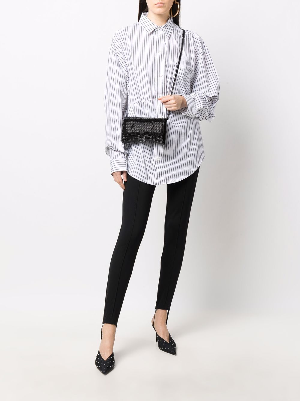 Ba*len*cia*ga hourglass crystal-studded crossbody bag