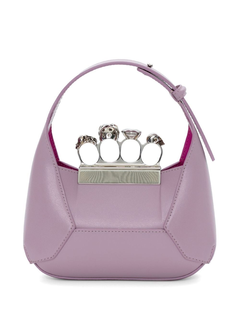 Alexander McQueen Jewelled Hobo leather mini bag