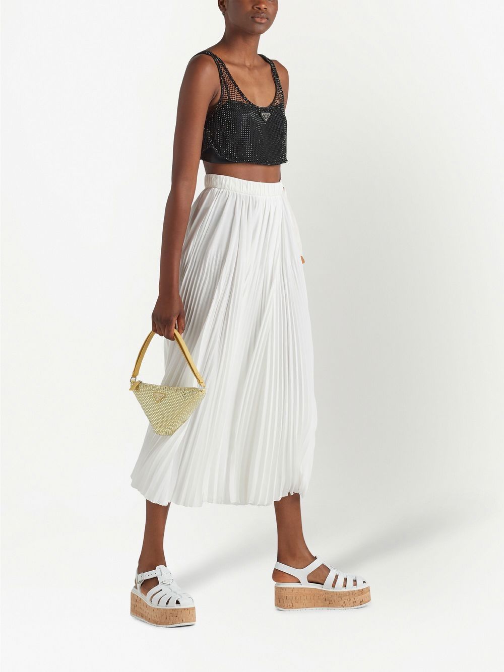 Pra*a triangle crystal-embellished mini bag