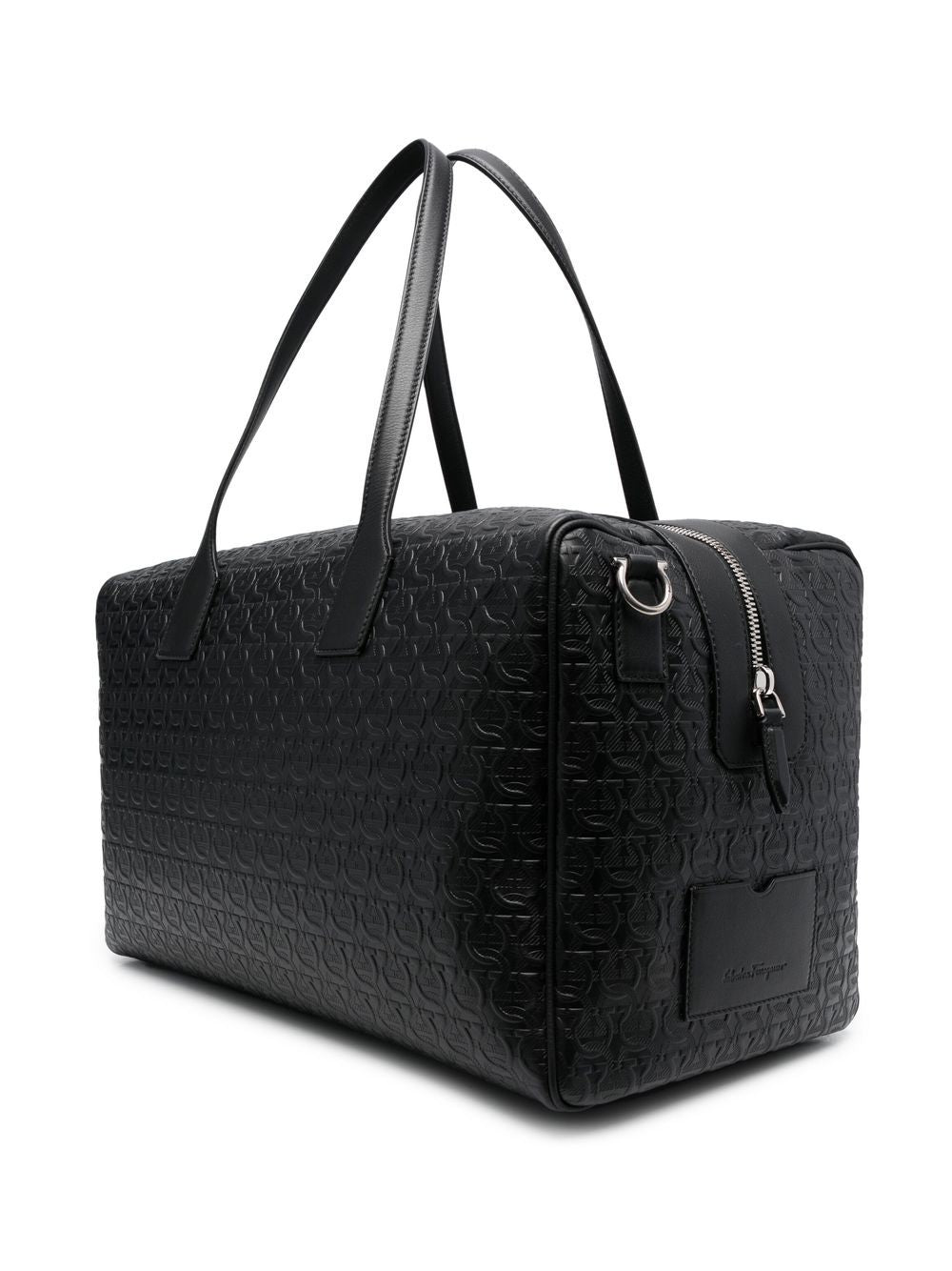 Ferragamo Gancini-embossed leather holdall