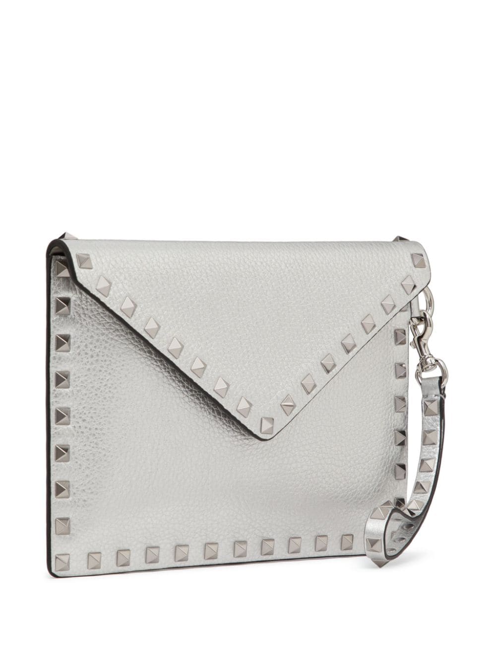 Valentino Garavani Rockstud metallic clutch bag