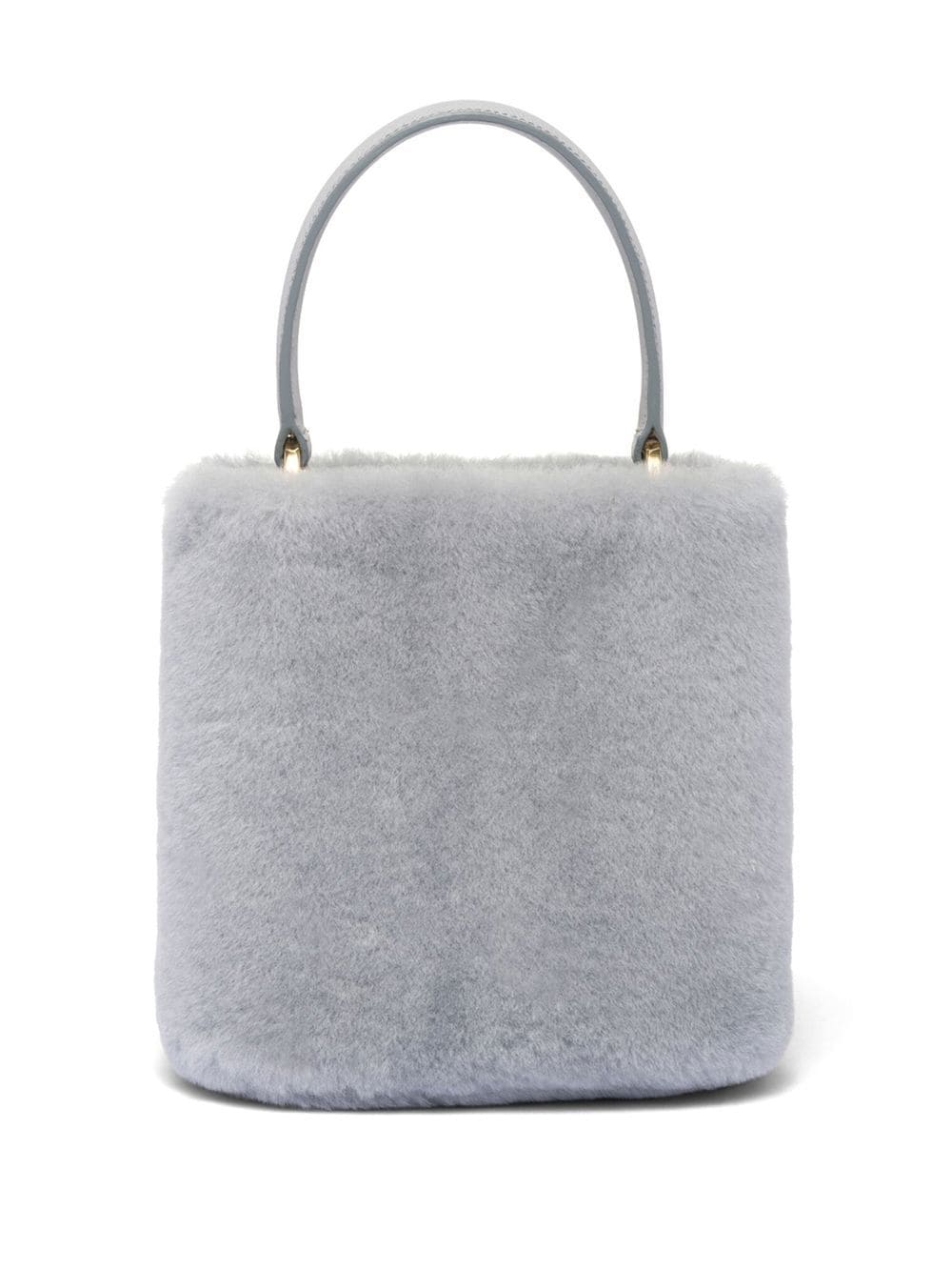 Pra*a panier shearling mini-bag