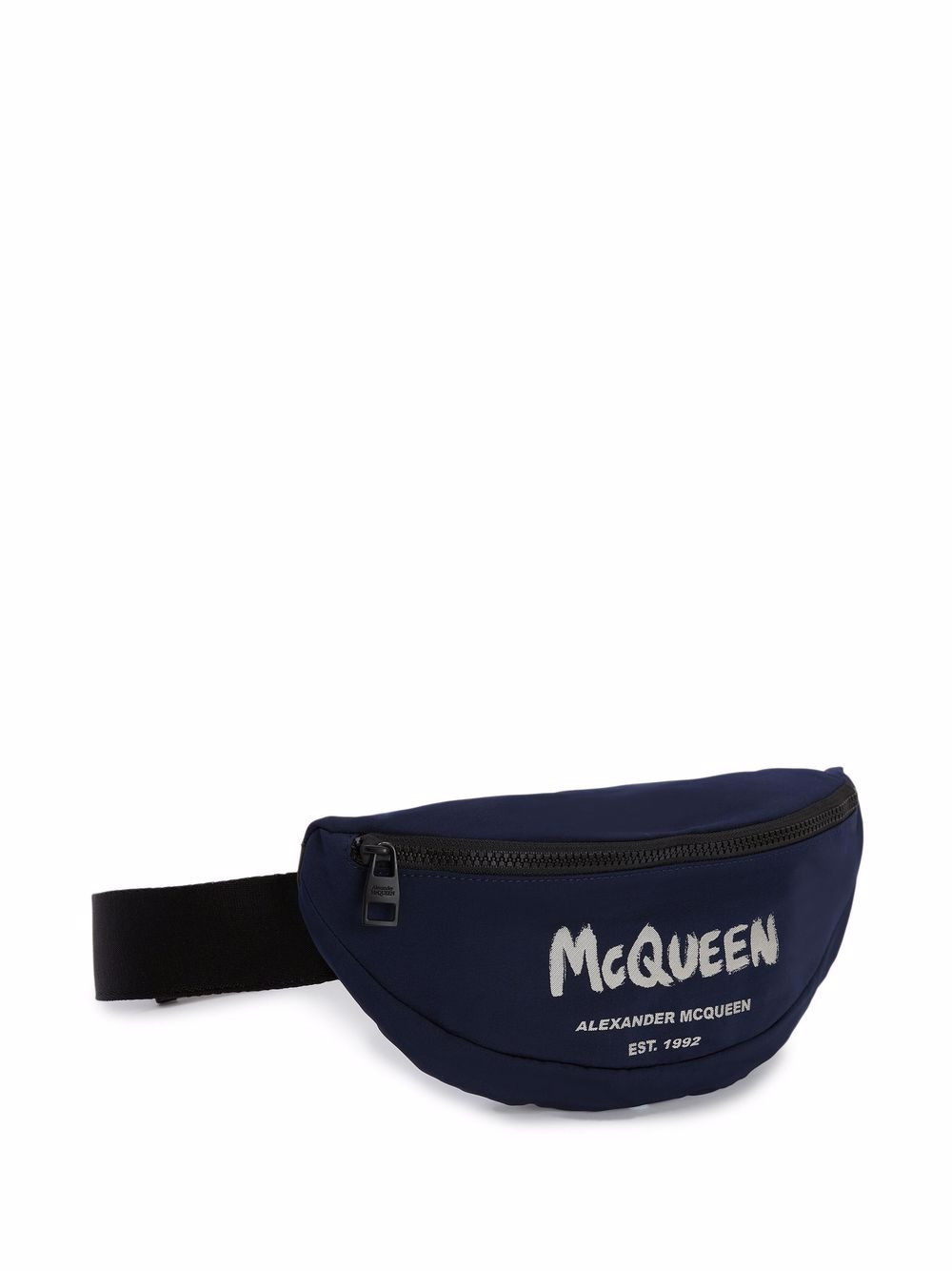 Alexander McQueen logo-print two-tone belt bag