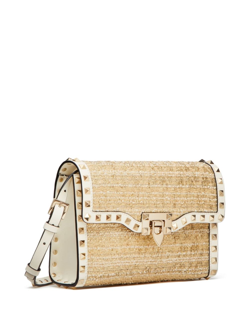 Valentino Garavani small Rockstud bouclé shoulder bag
