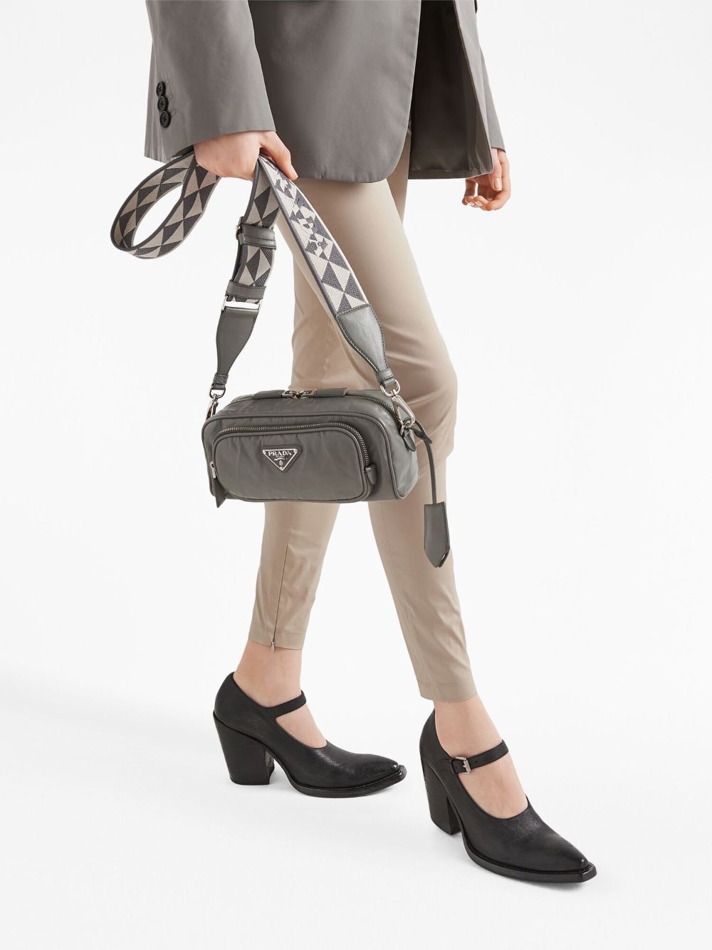 Pra*a leather shoulder bag