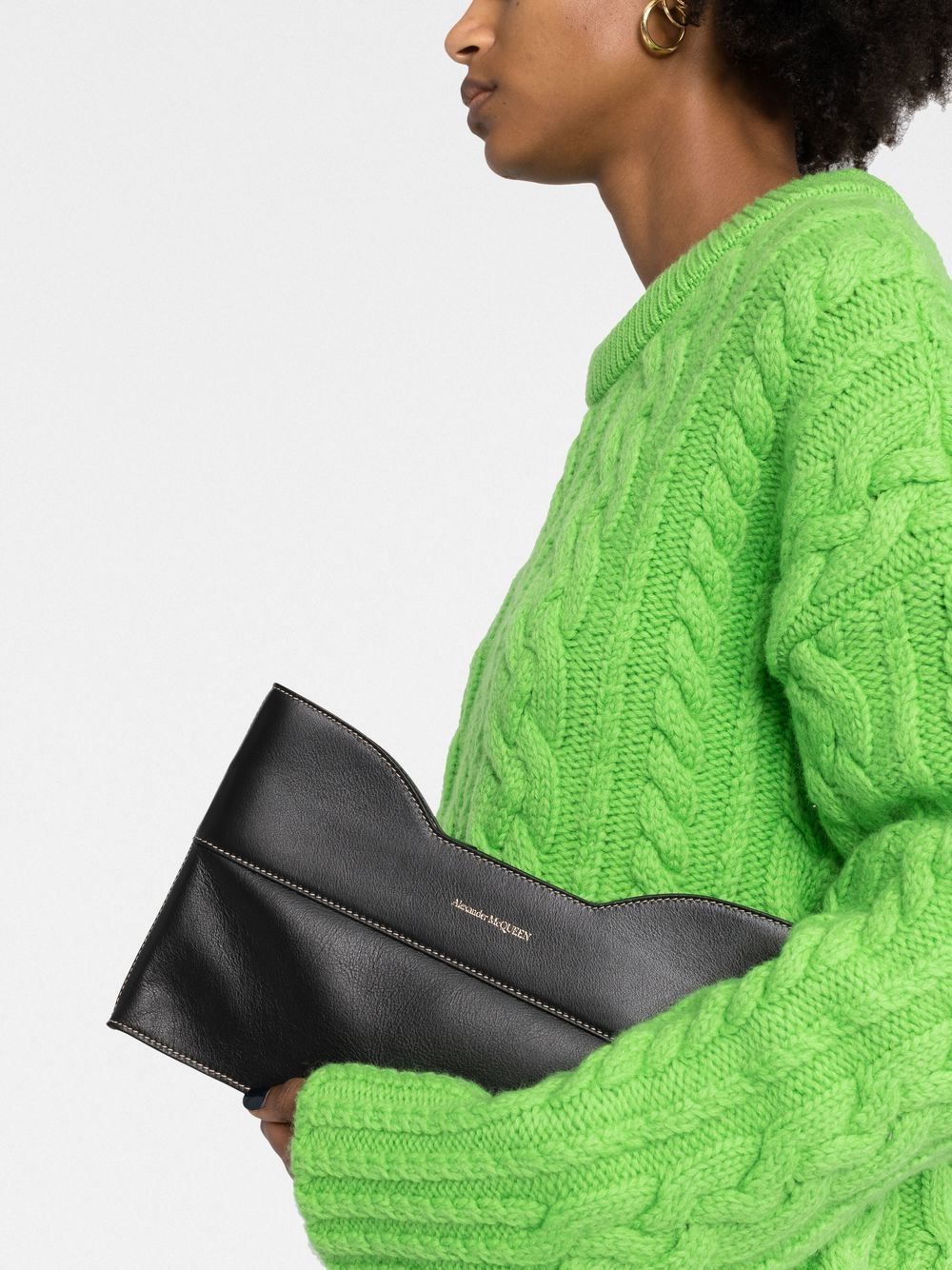 Alexander McQueen leather clutch bag