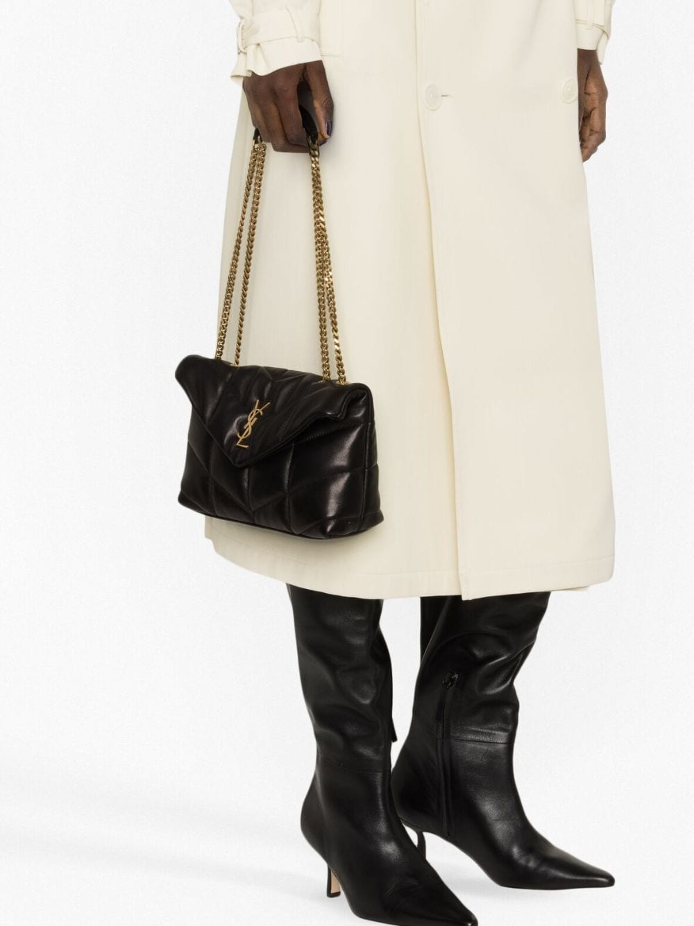 Saint Laurent Puffer small leather shoulder bag