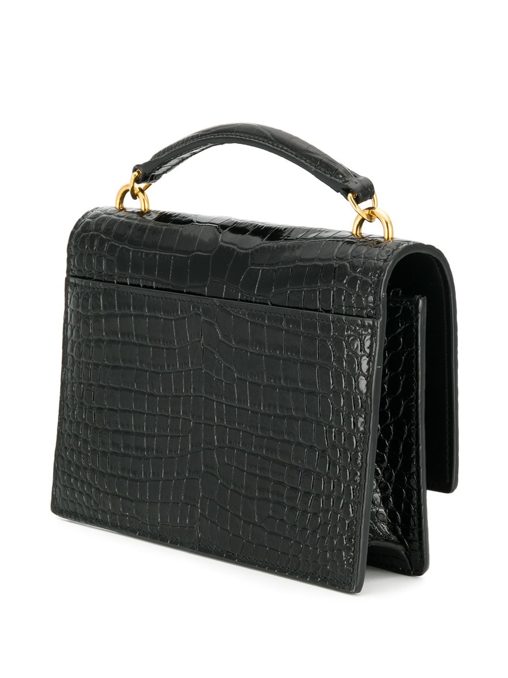 Saint Laurent Sunset crocodile-embossed mini bag