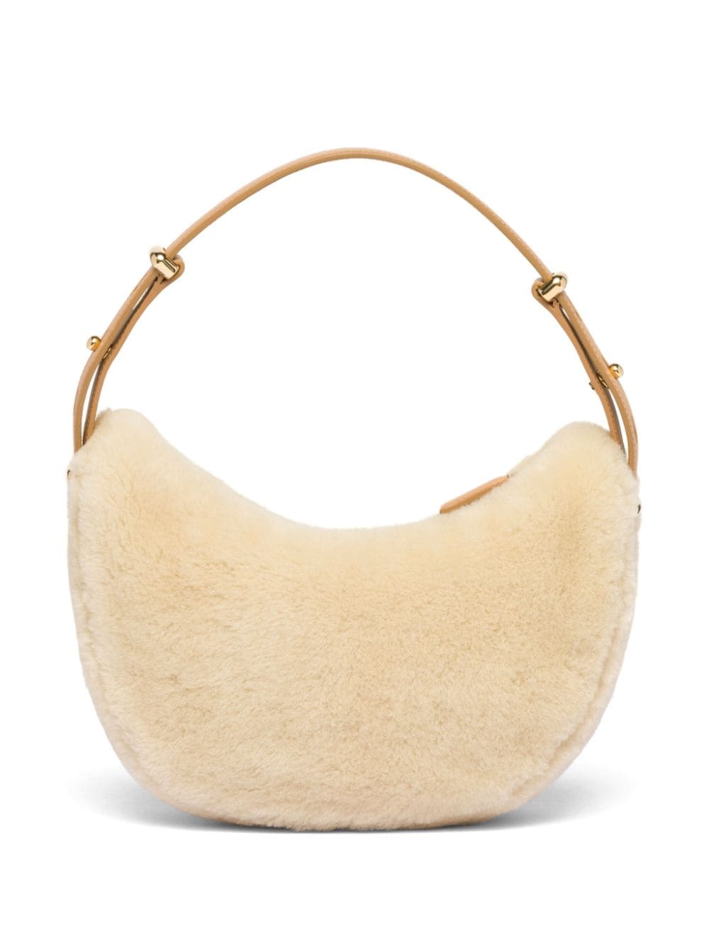 Pra*a arqué shearling shoulder bag