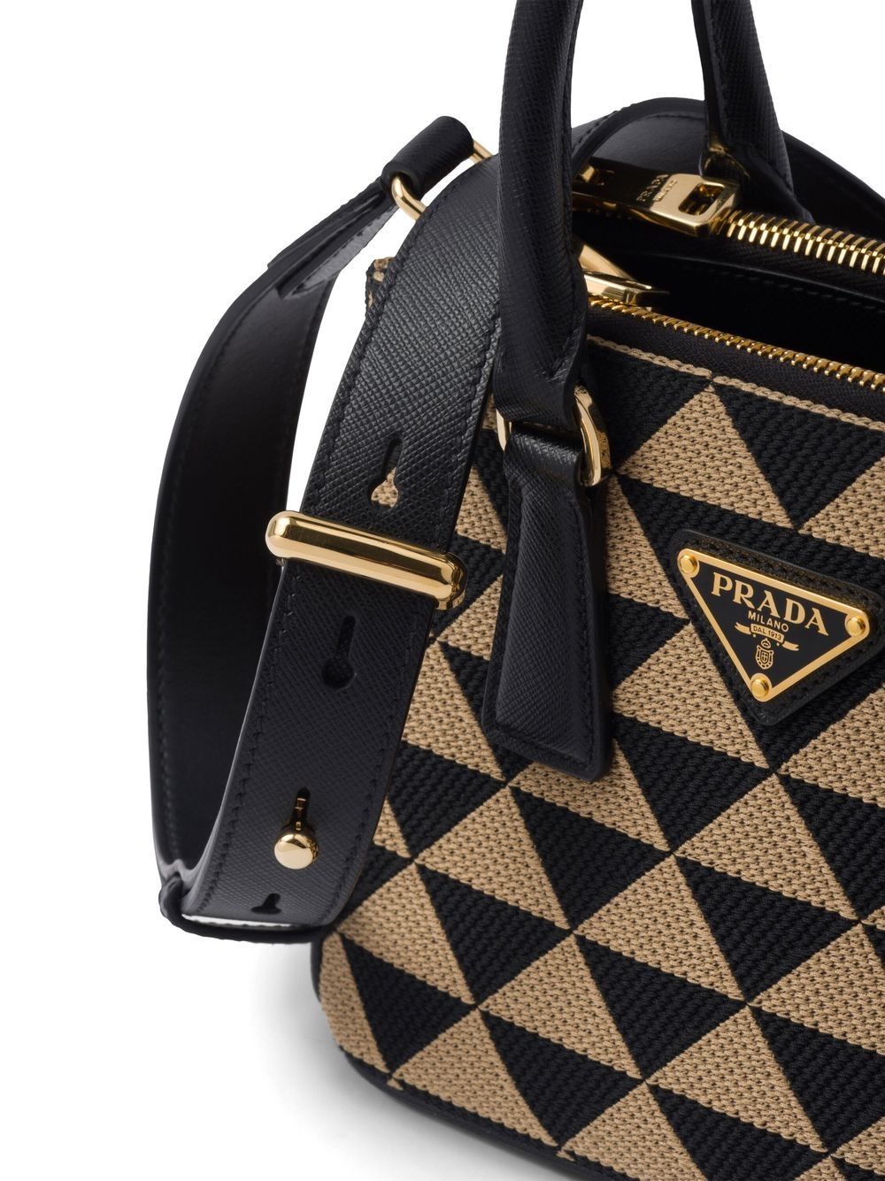 Pra*a symbole embroidered mini bag