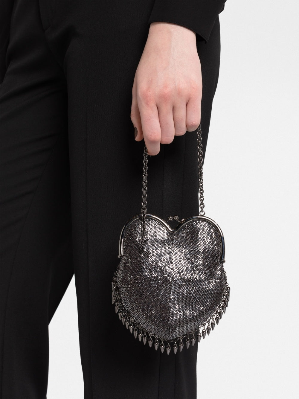 Saint Laurent heart mesh mini bag