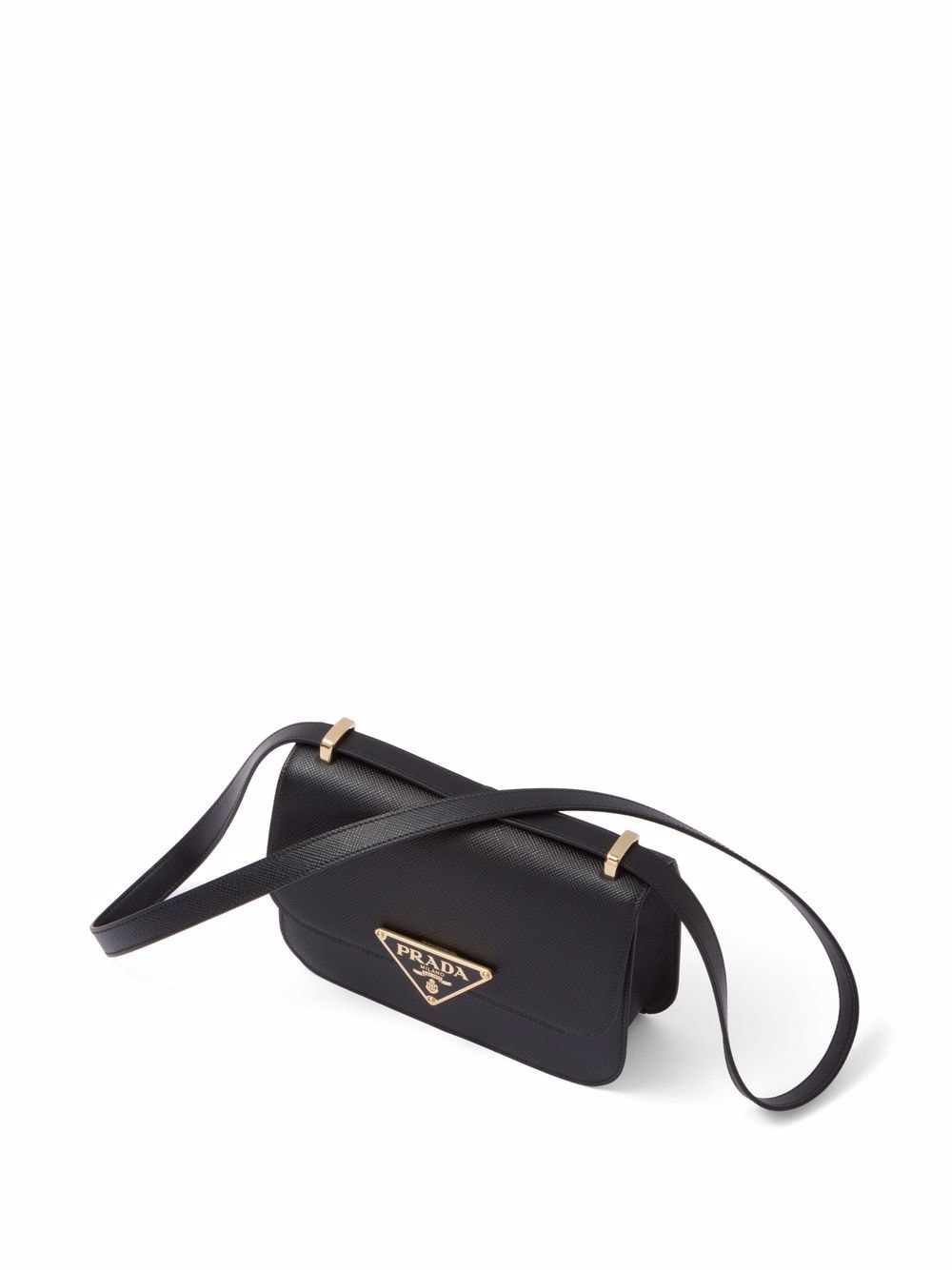 Pra*a triangle logo-plaque crossbody bag