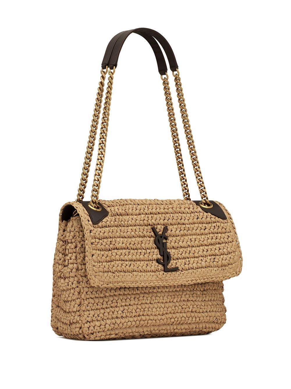 Saint Laurent medium Niki raffia shoulder bag