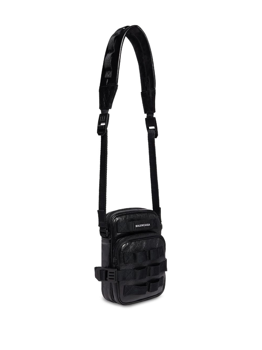 Ba*len*cia*ga army leather messenger bag