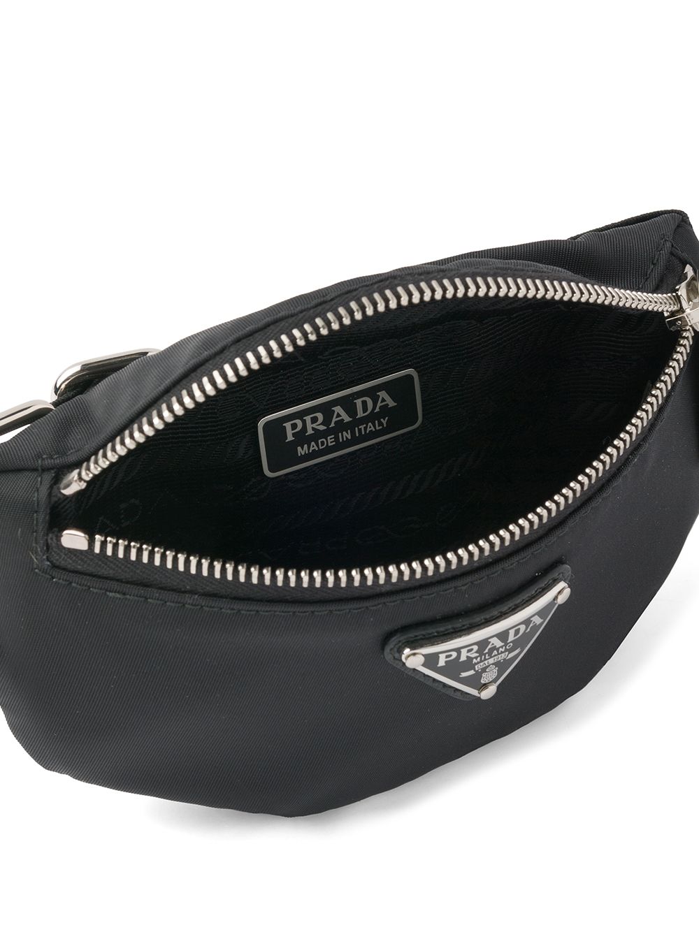 Pra*a logo-plaque pouch bag