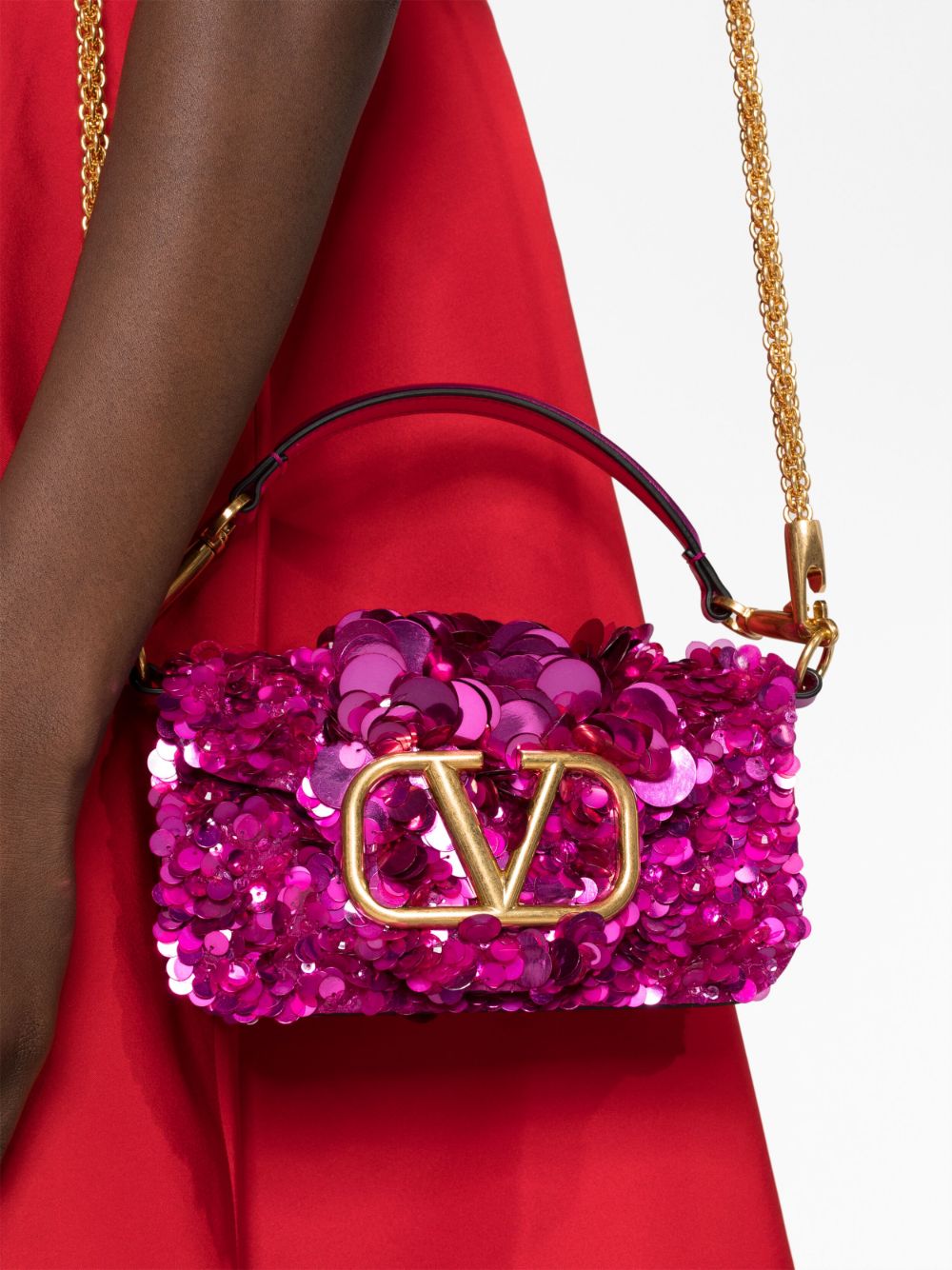Valentino Garavani small Locò sequinned shoulder bag