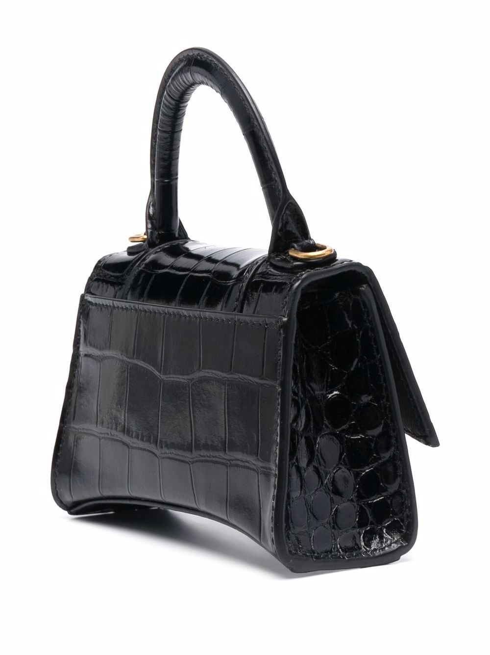 Ba*len*cia*ga hourglass crocodile-effect tote