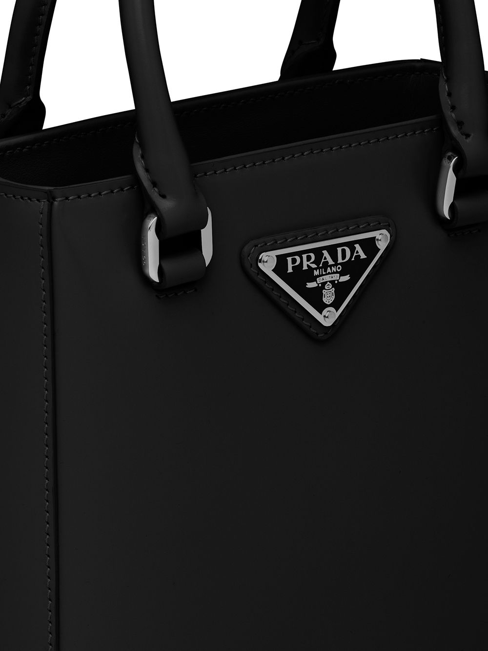 Pra*a triangle-logo tote bag