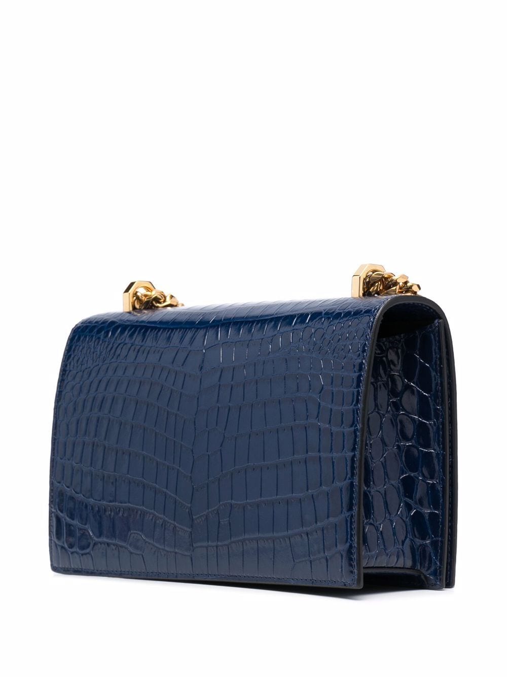 Alexander McQueen Jewelled crocodile-effect crossbody bag