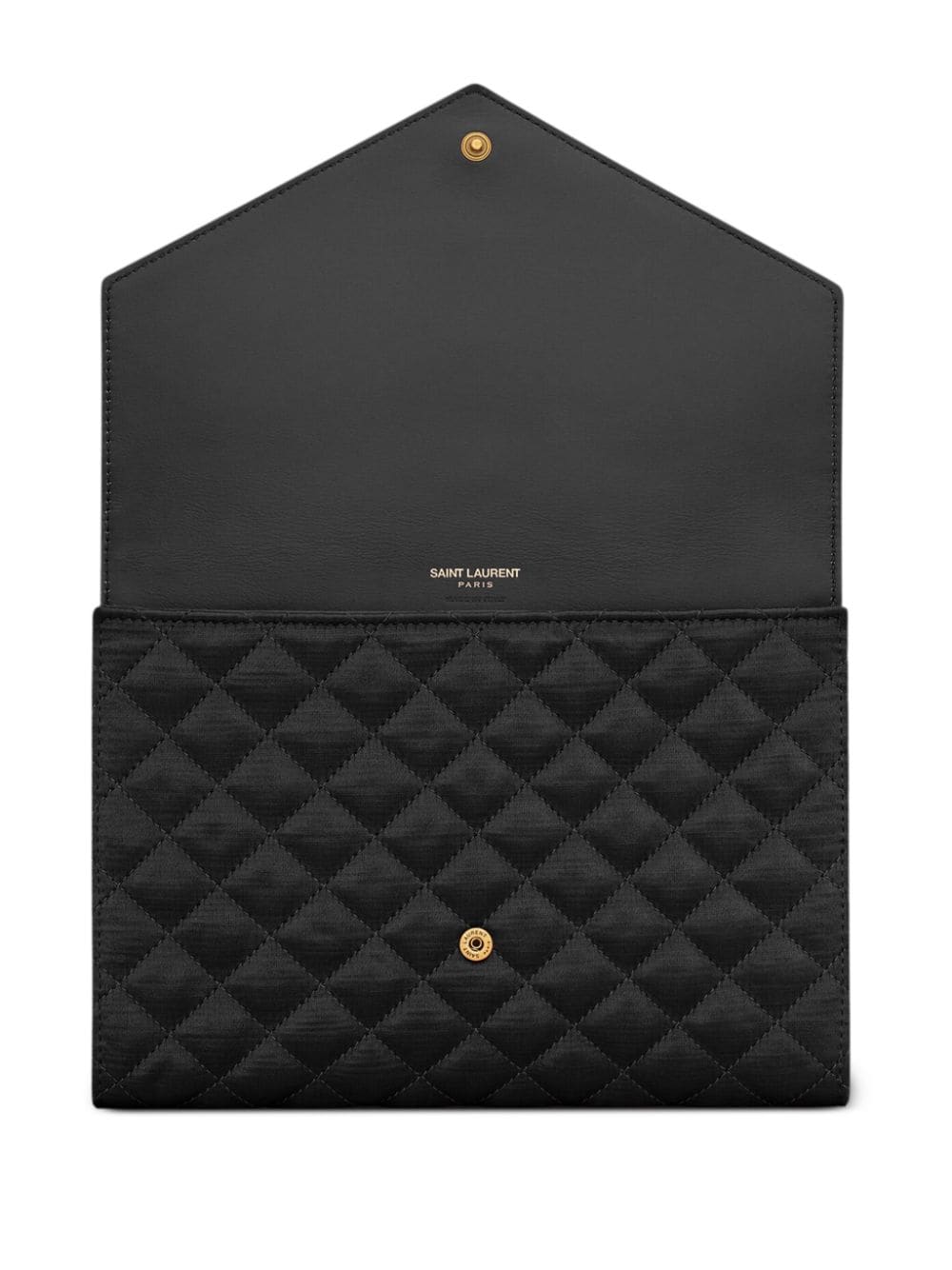 Saint Laurent envelope mixed matelassé clutch