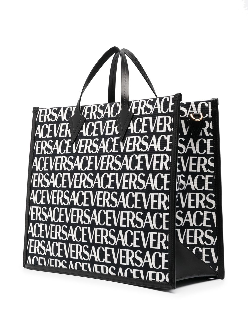 Versace logo-print tote bag