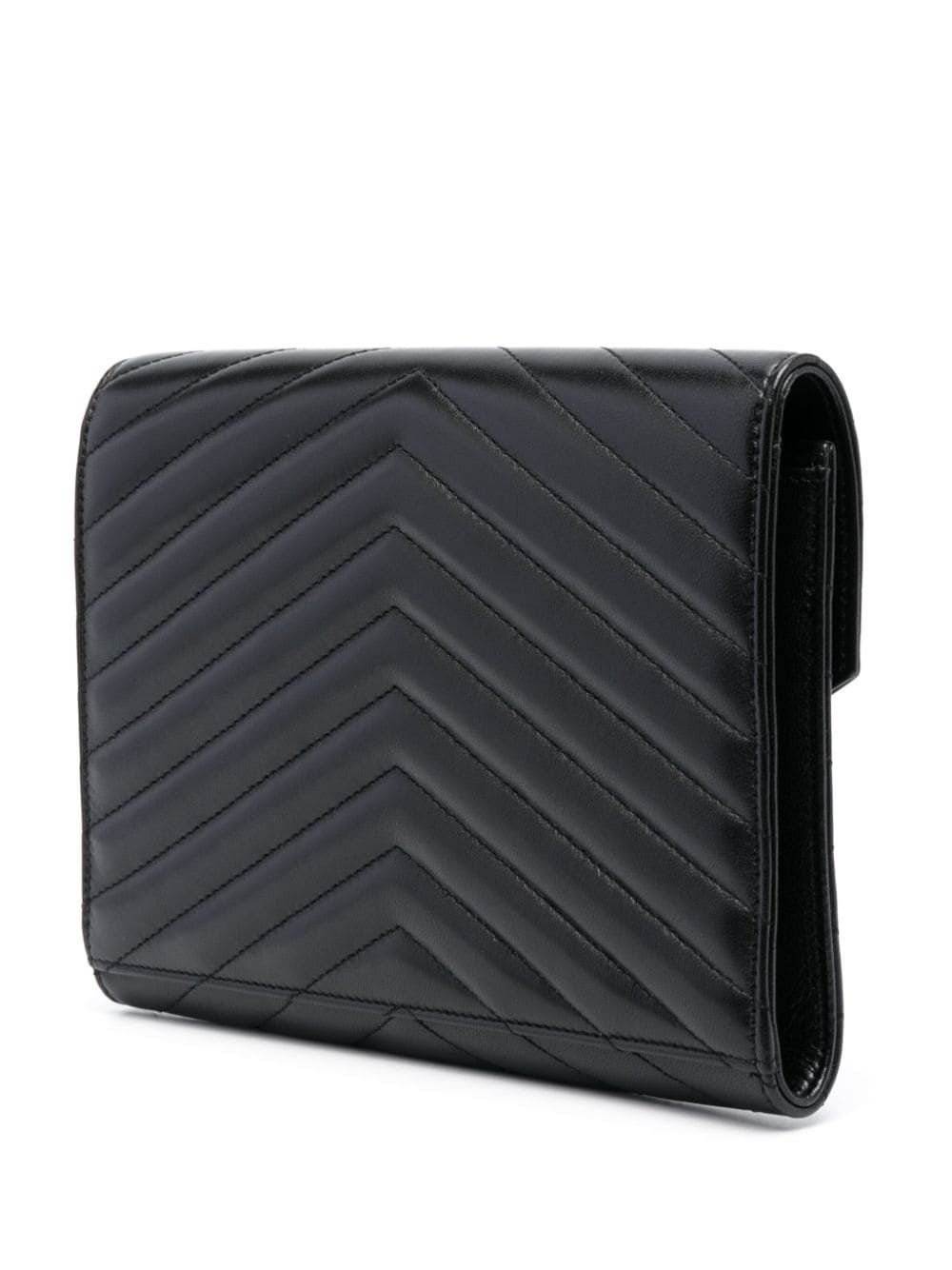 Saint Laurent Cassandre matelassé leather clutch bag