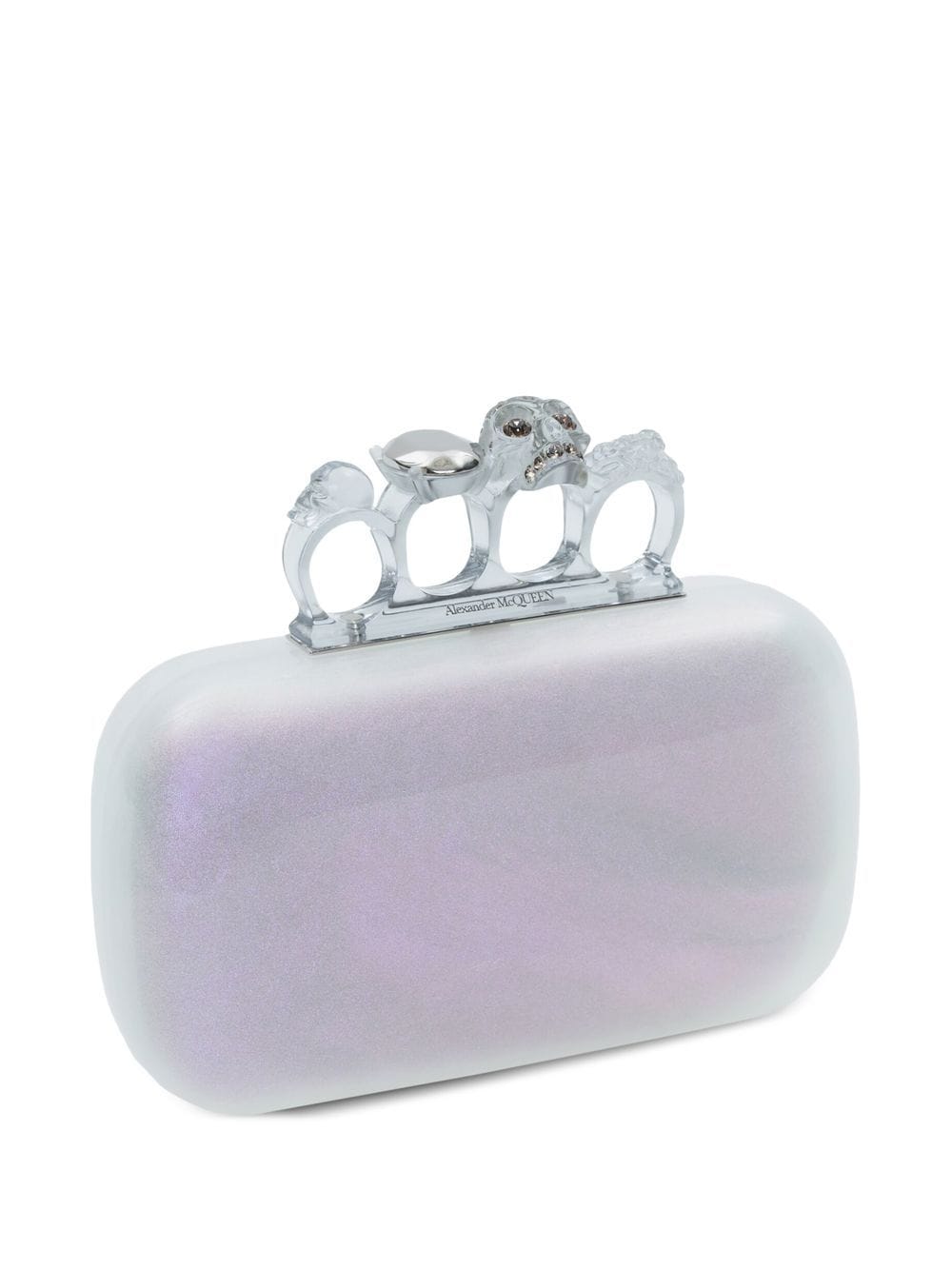 Alexander McQueen Skull iridescent clutch bag