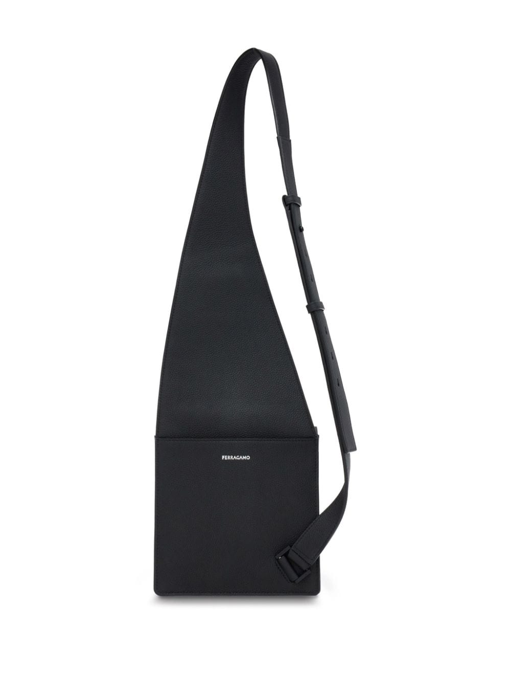 Ferragamo asymmetric faux-leather messenger bag