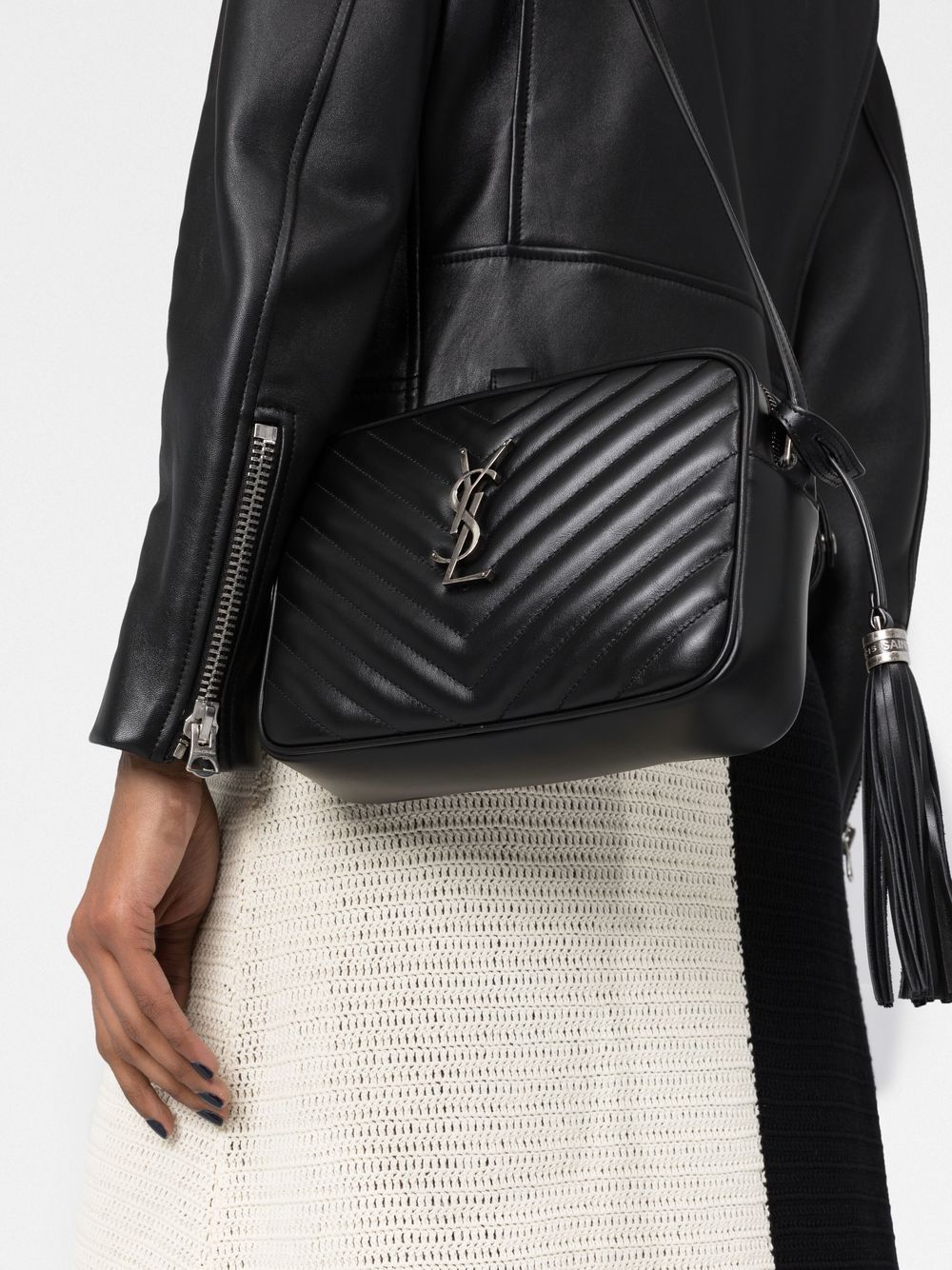 Saint Laurent logo-plaque crossbody bag