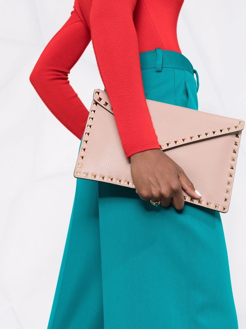 Valentino Garavani Rockstud envelope clutch bag