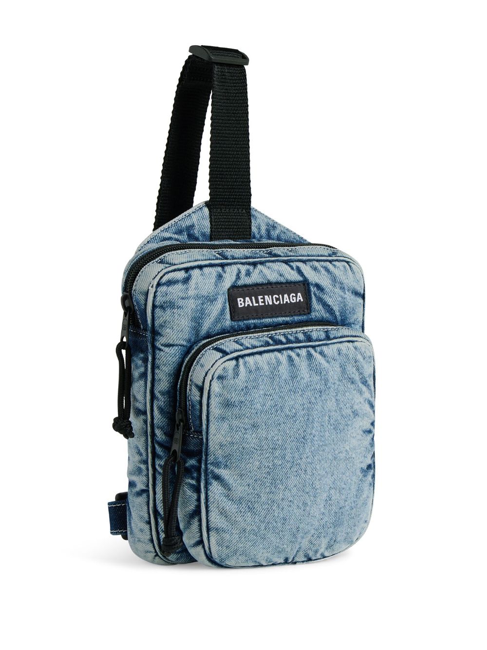 Ba*len*cia*ga explorer denim messenger bag