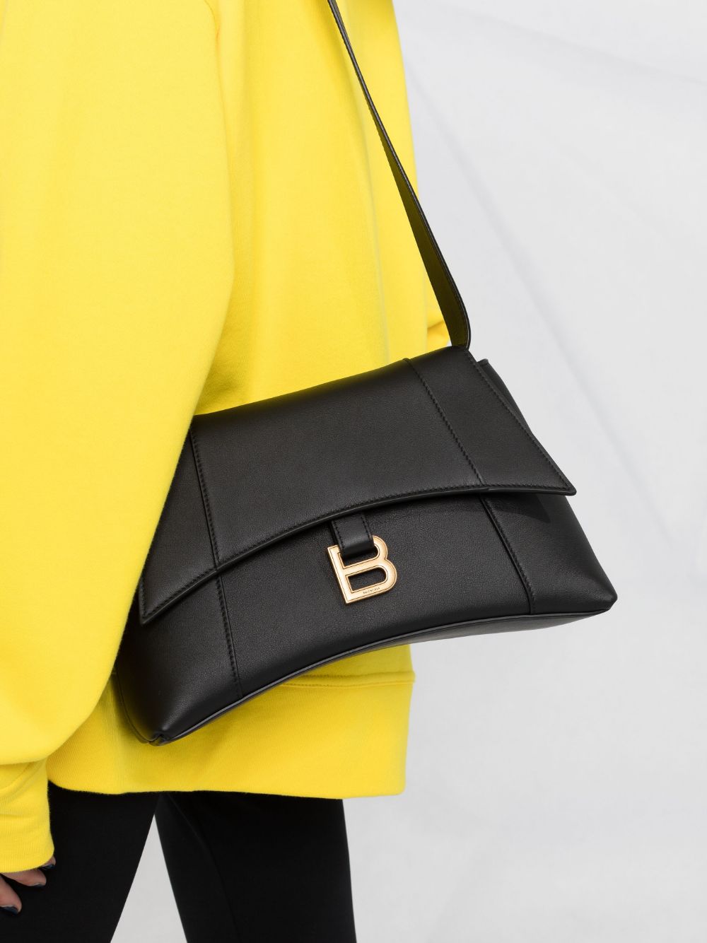 Ba*len*cia*ga small soft hourglass shoulder bag