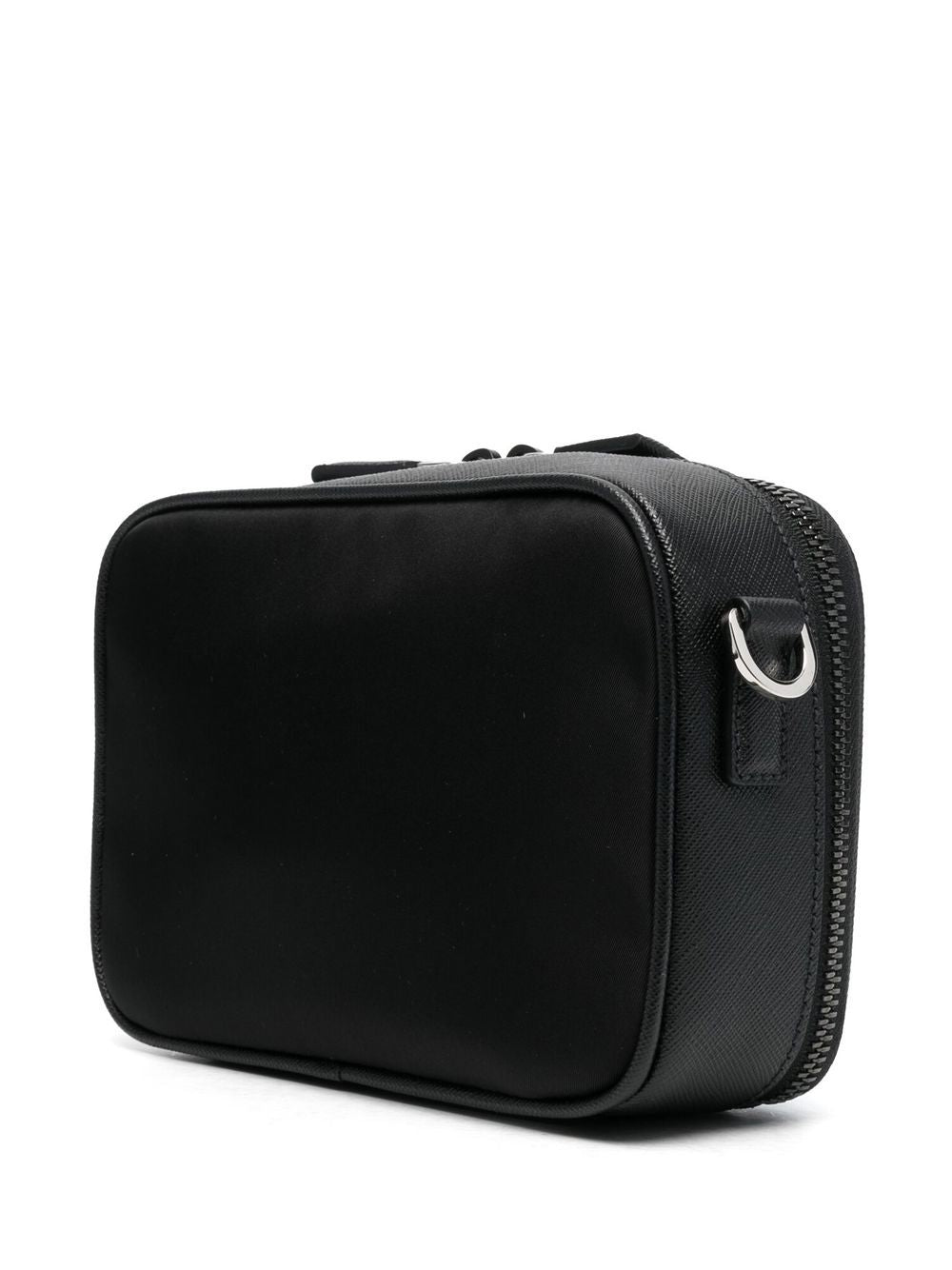 Pra*a triangle-logo brique messenger bag