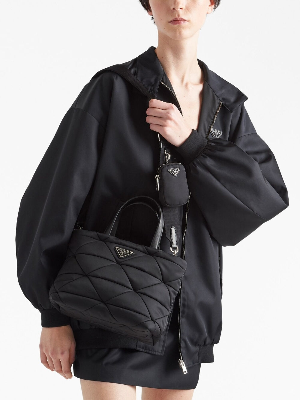 Pra*a re-nylon padded tote bag