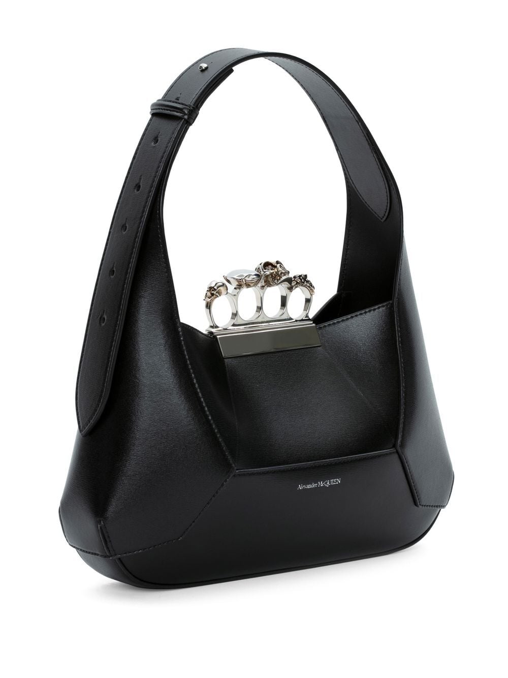 Alexander McQueen leather logo-print bag