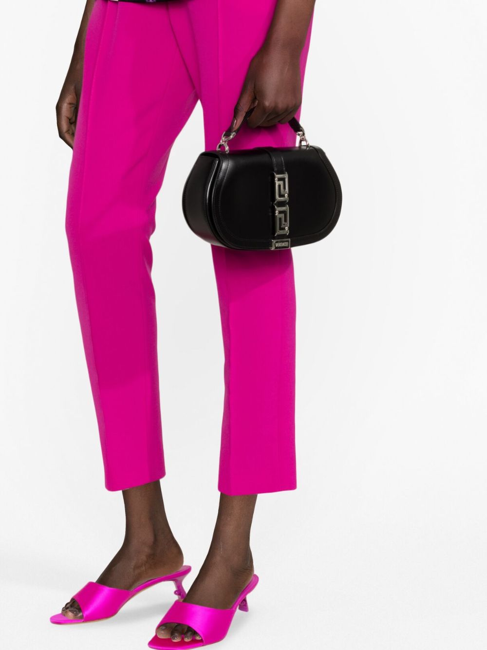 Versace Greca Goddess leather shoulder bag